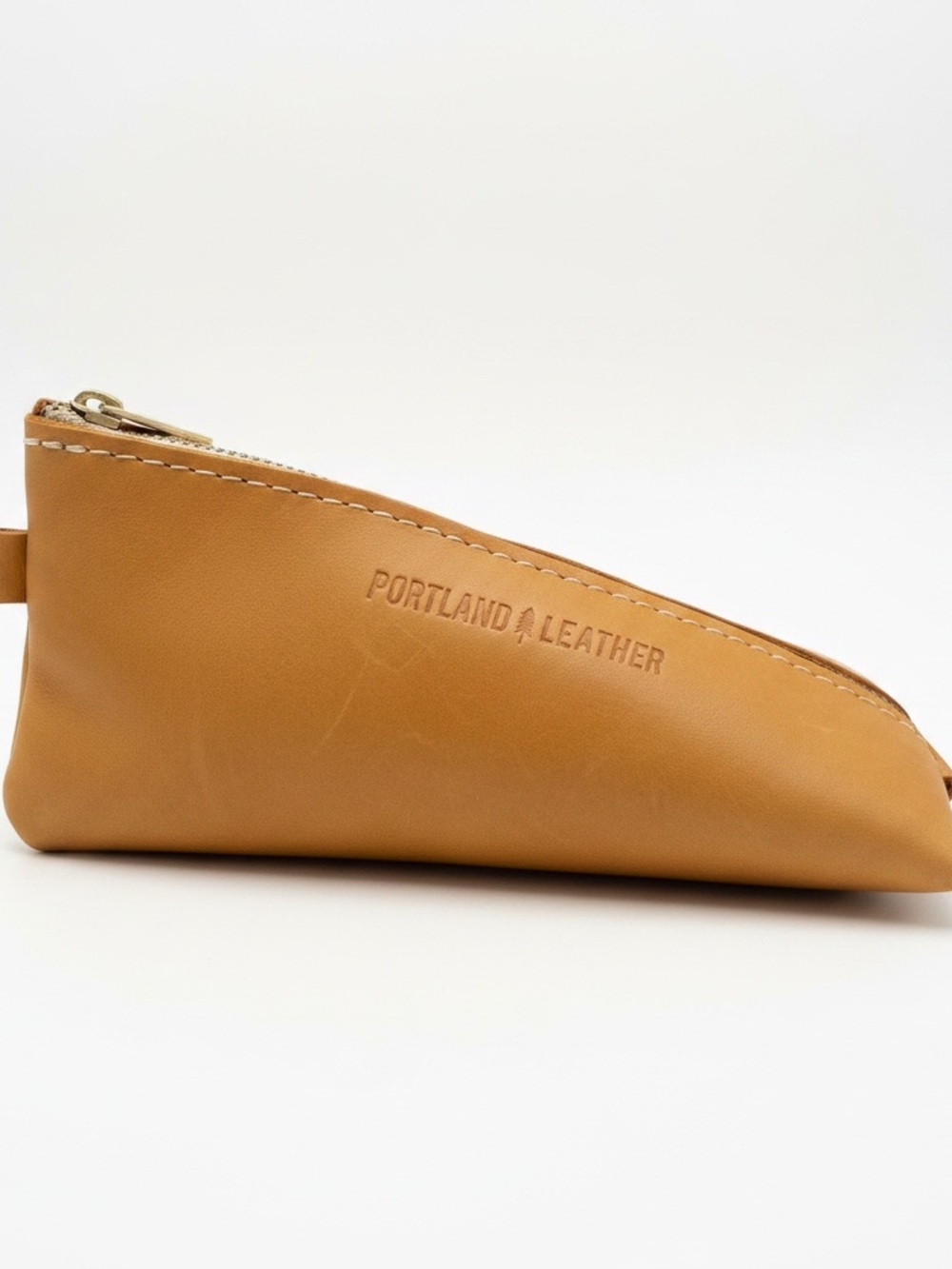 New Portland Leather Sunflower Alpine  Leather Zip Pouch